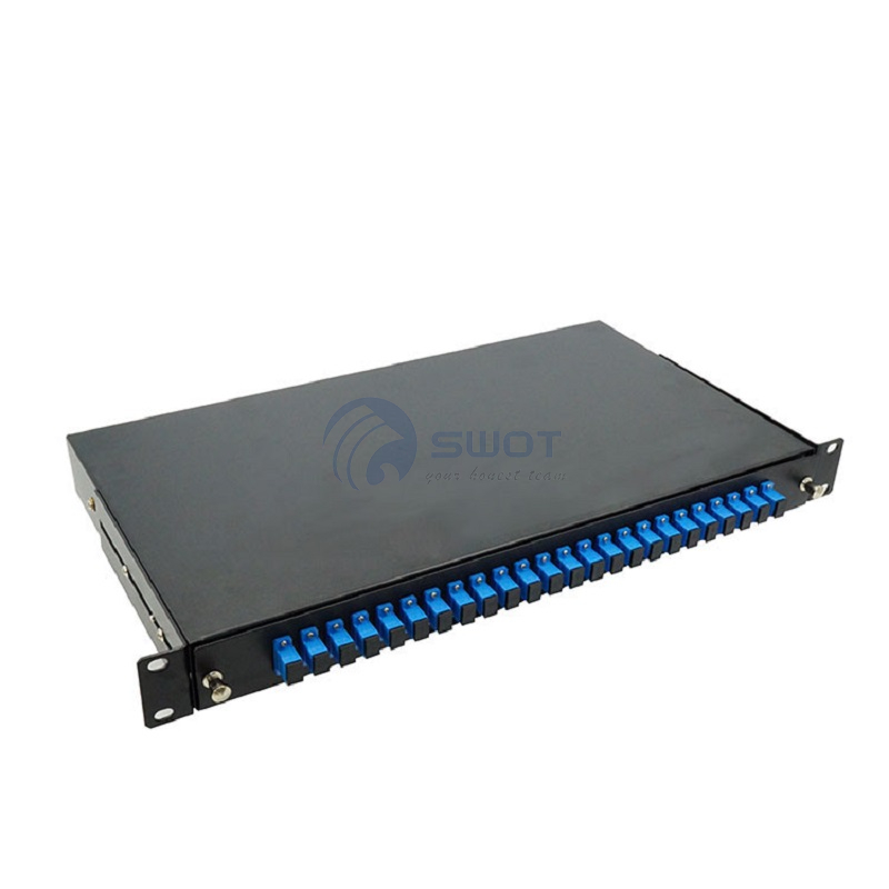  1U 24 port 19 Inch Rack Mount Slide Fiber Optic Patch Panel ODF