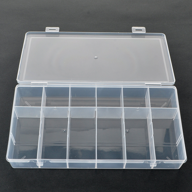 12 Grid Plastic Organizer Box 21x11x3.3cm