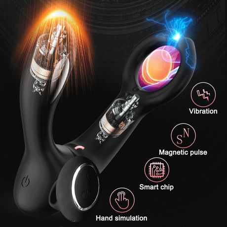 Plug anal ergonomique &agrave; choc &eacute;lectrique