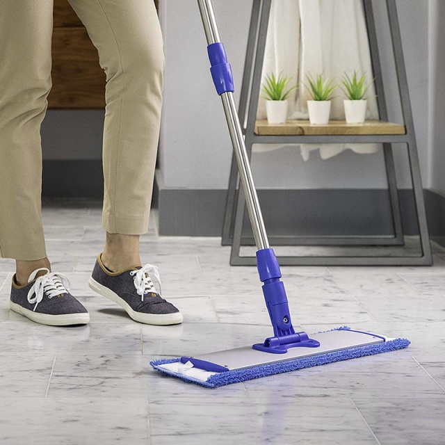 Tampone per mocio asciutto di ricarica per mop in microfibra commerciale (6)