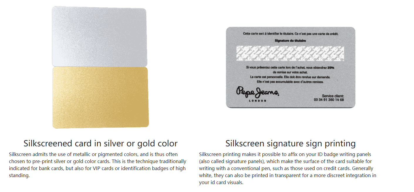 Metallic PVC Cards የብረት የ PVC ካርዶች