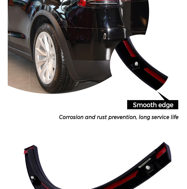 Tesla Model X Baksida Small Wheel Fender Flare Molding OEM