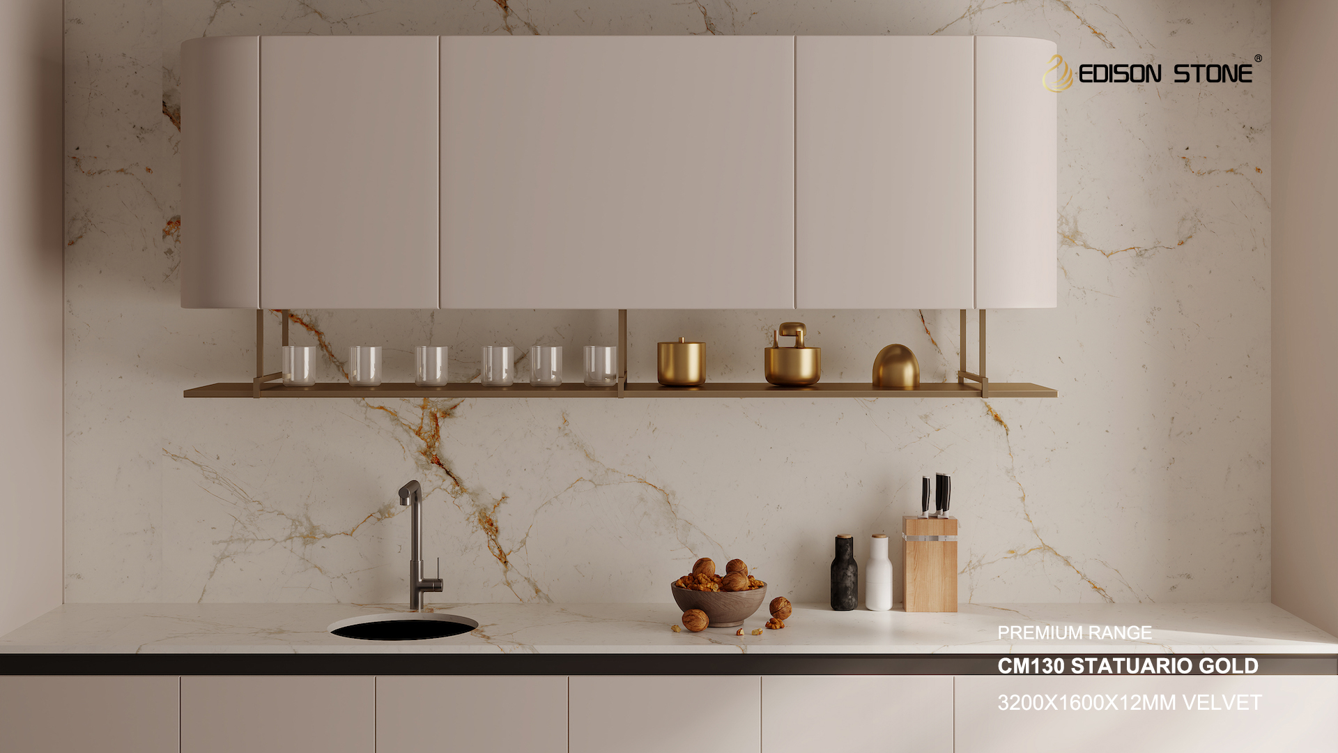 CM130 STATUARIO ORO-Caja