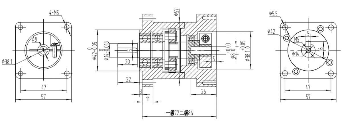 Nema 23 px gearbox