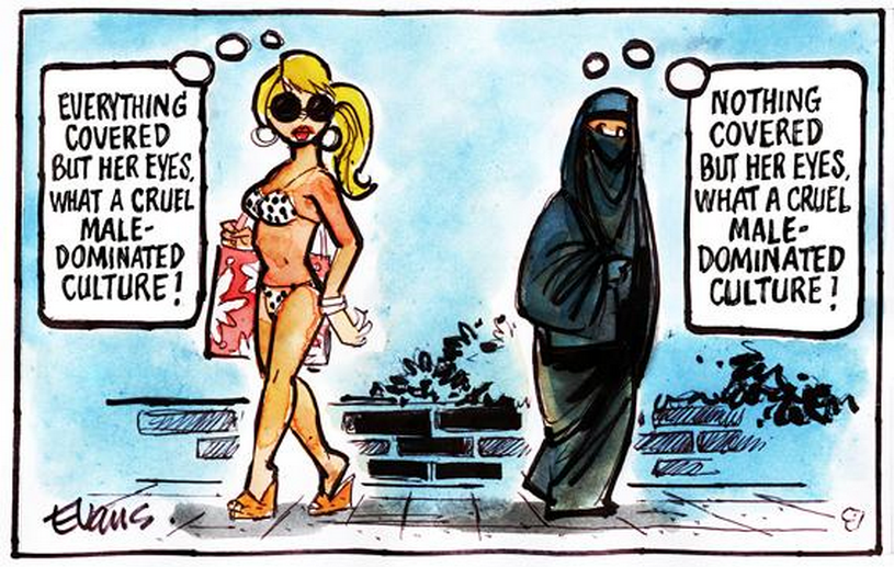 Burka vs Bikini in Cartoons: Decoding symbola culturales eorumque Impact in Global Swimwear Trends