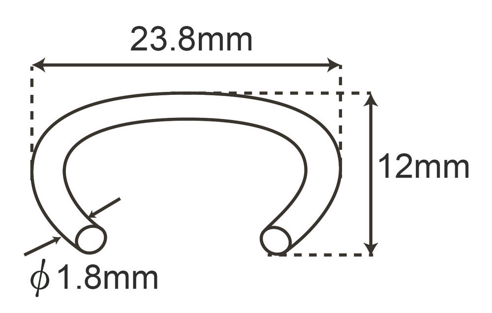 15GA Blunt Point Upholstery Hog Rings 15 Tomhsaire 3/4 Inch Blunt Fáinní Muc le haghaidh cumhdaitheoireachta