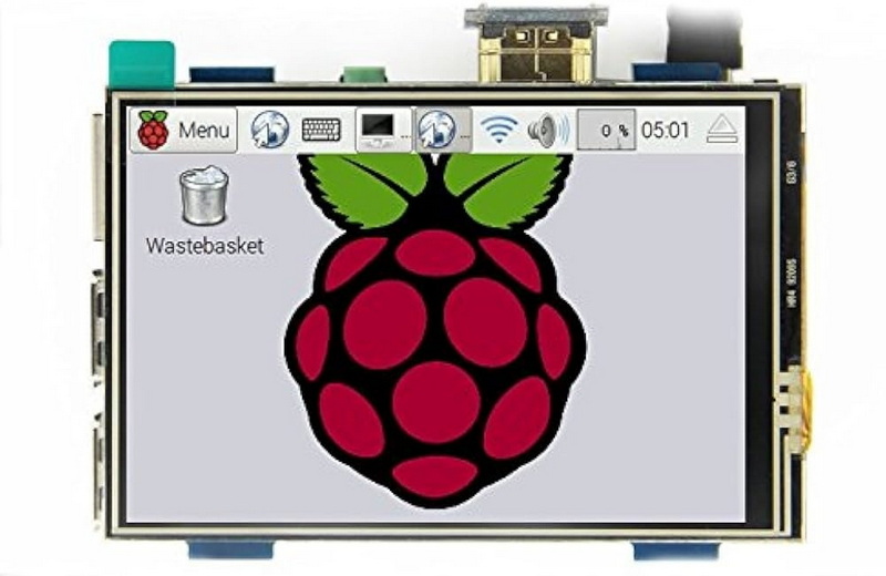 Raspberry Pi 3, tam bir HD 1920x1080 dokunmatik ekran monitörünü ...