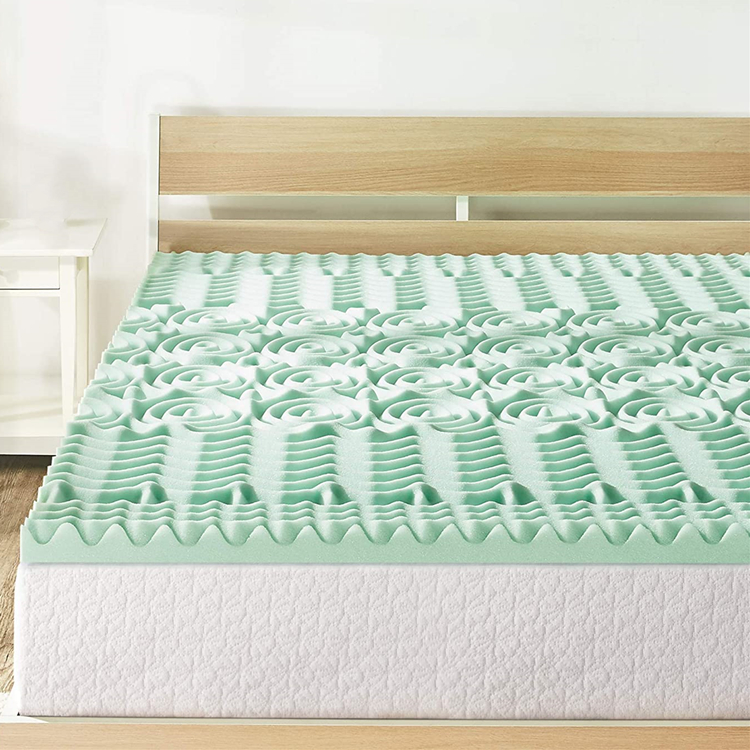 New Design Sleep 7 Zone Home Furniture Green Tea Mattress Topper