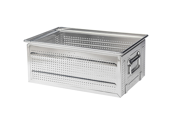 cesta perforada de acero