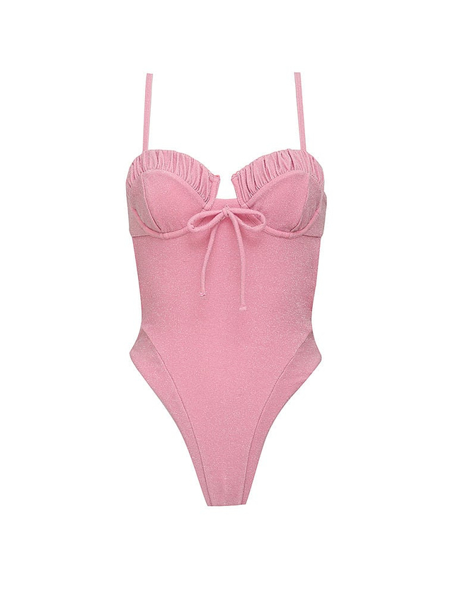 Růžov&eacute; plavky Sweet Bow