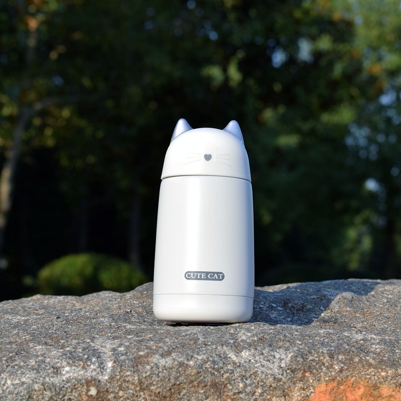 Cat thermos Cup Vacuum Water Bottle Stainless Steel Flask Portable Leak