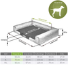 All Weather Soft Luxury Corduroy Pet Bed for Dog with Quilting