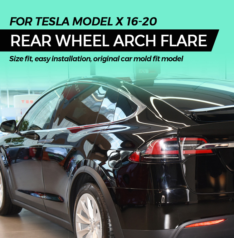 Tesla Model X Bakre Side Wheel Fender Flare Forming Oem