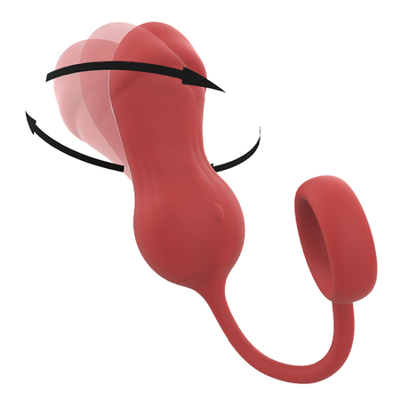 Vibromasseur rotatif et vibrant en forme d'œuf d'amour