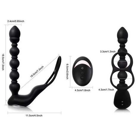 Stimulateur de prostate ergonomique avec t&eacute;l&eacute;commande