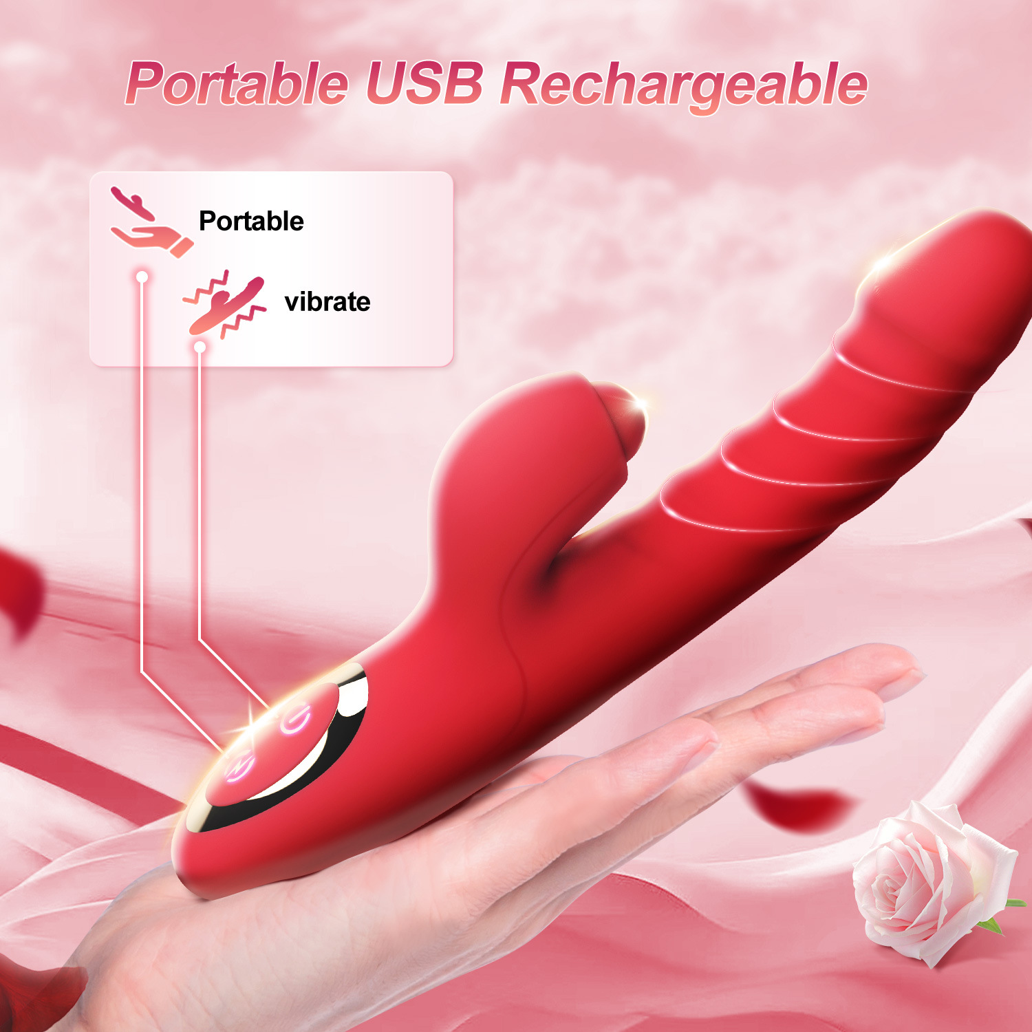 Vibrador de vibradores de silicone macio para mulheres e casais