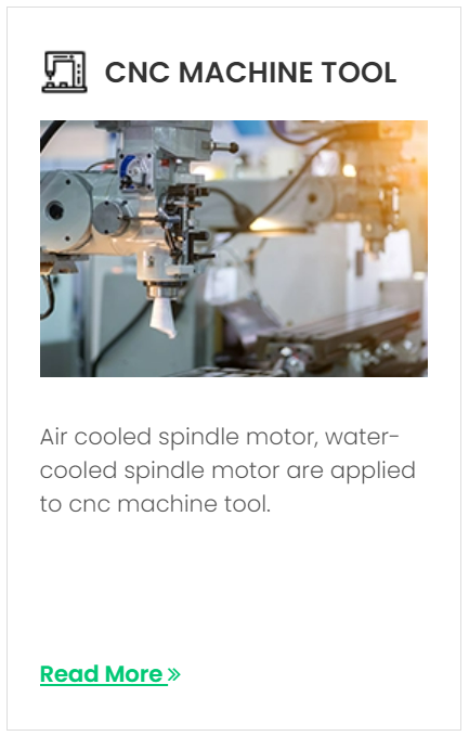 Вретено мотор со воздушно ладење, вретено мотор со водено ладење се нанесуваат на машински алат со cnc