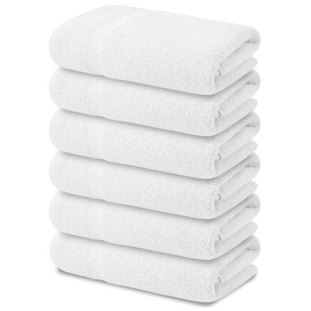 Quick Dry Deluxe Collection Cotton Hotel Wei&szlig;es Badetuch mit Logo (1)