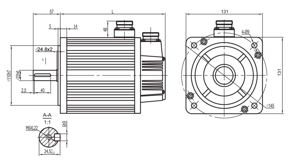 Servomotor de CA 130ST-M10010 