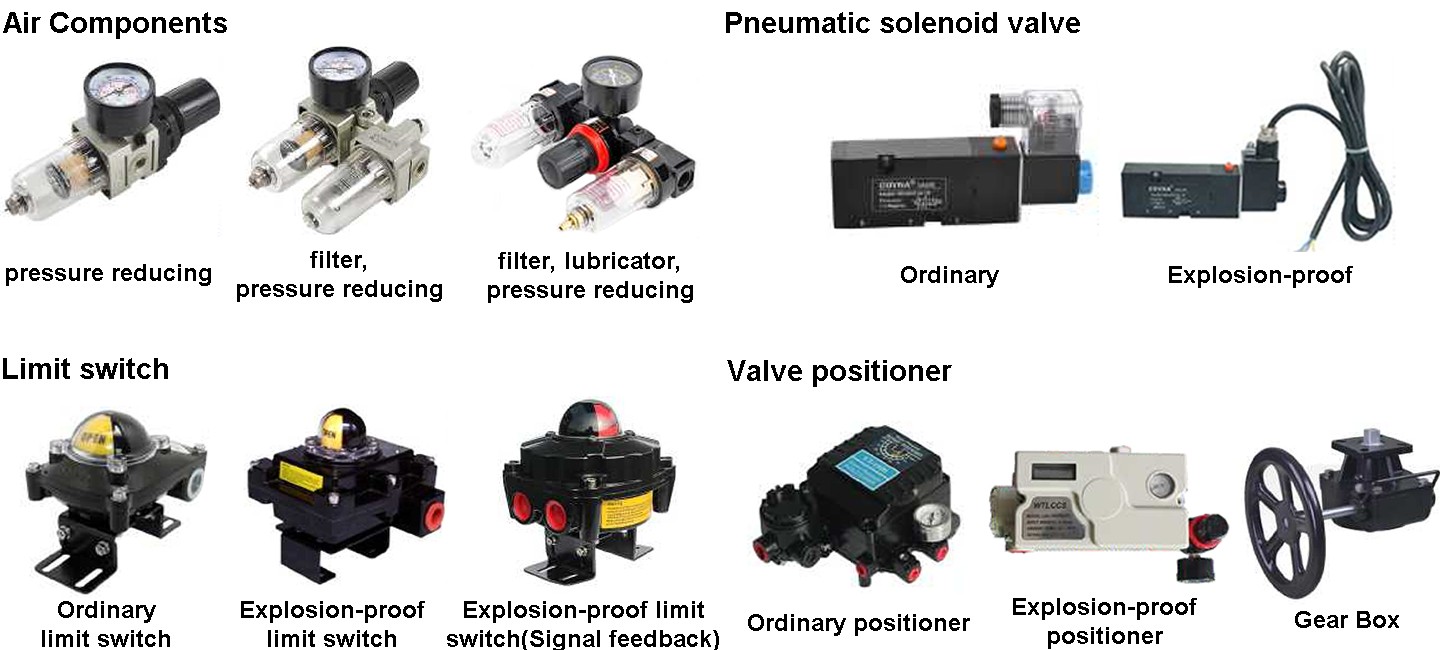Pengeluar Injap Rama-Rama Bebibir Berganda Pilih Aksesori