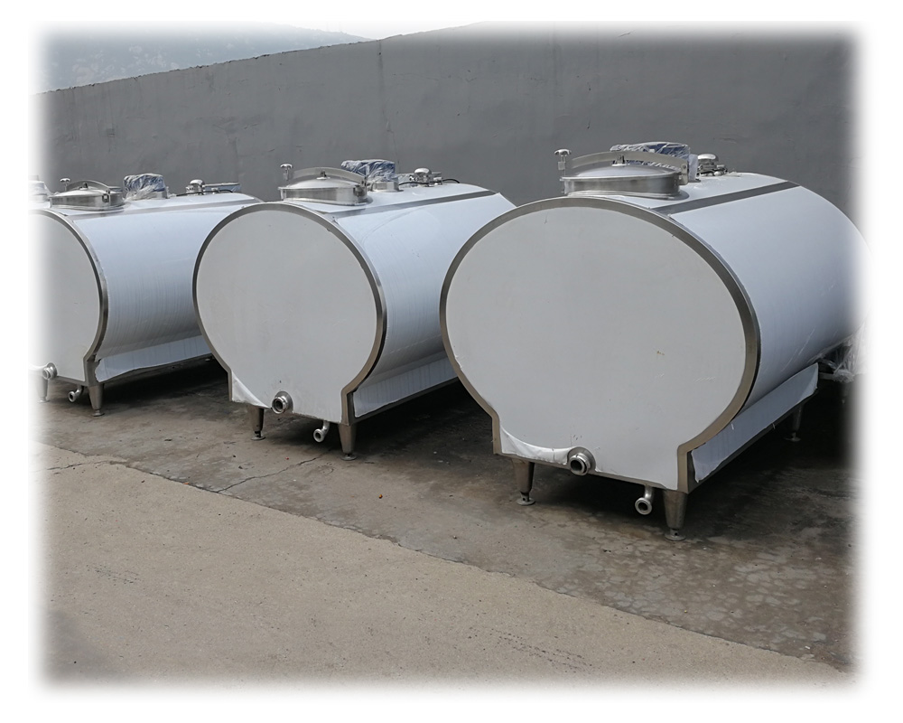 Horizontal Milk Cooling Tank bulk milk cooler 1T~15T