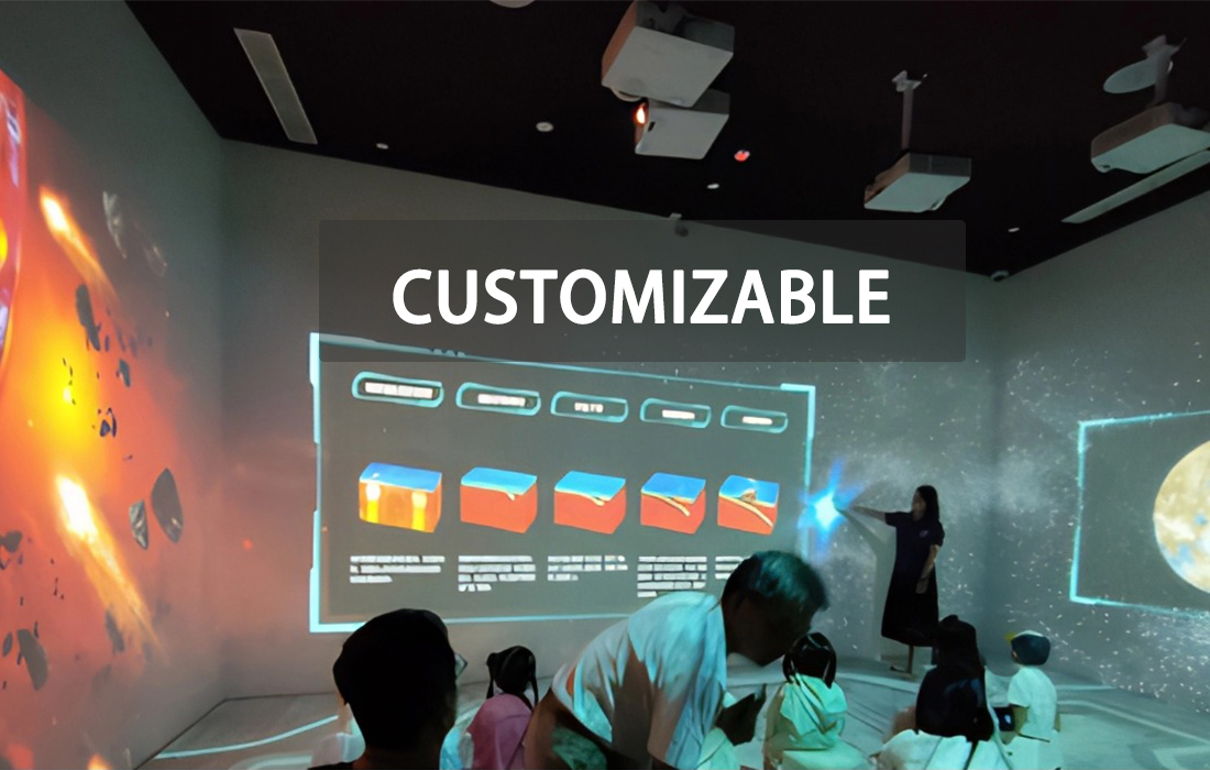Customizable immersive projection classroom
