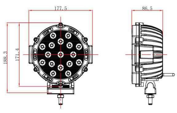 Lampa de conducere a tractorului