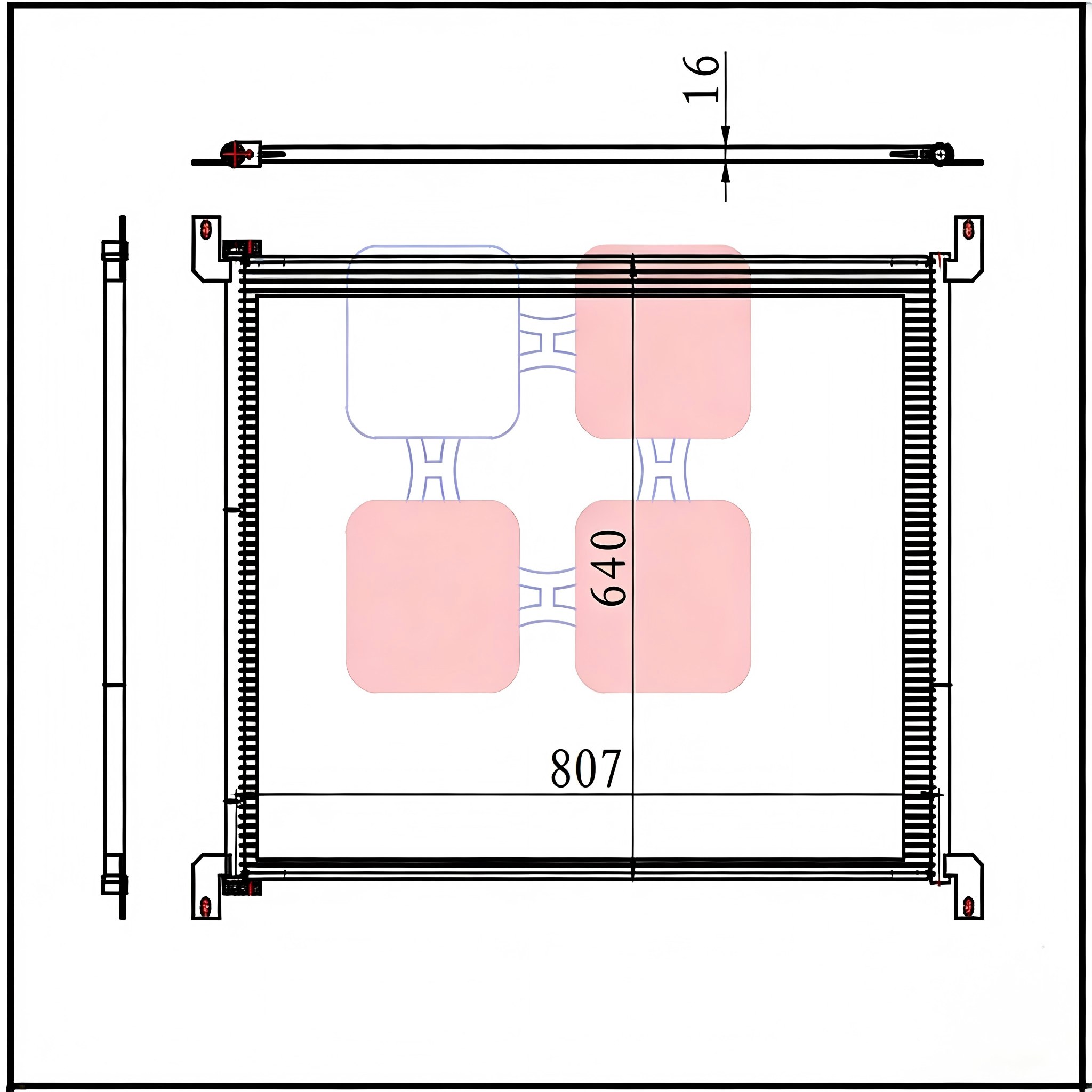 4866845008 Condenseur de climatisation Dessin d'usine
