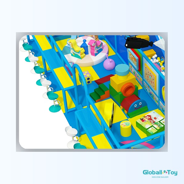 Servicio de plano-3D-Layout de piso de piso de juego pequeño