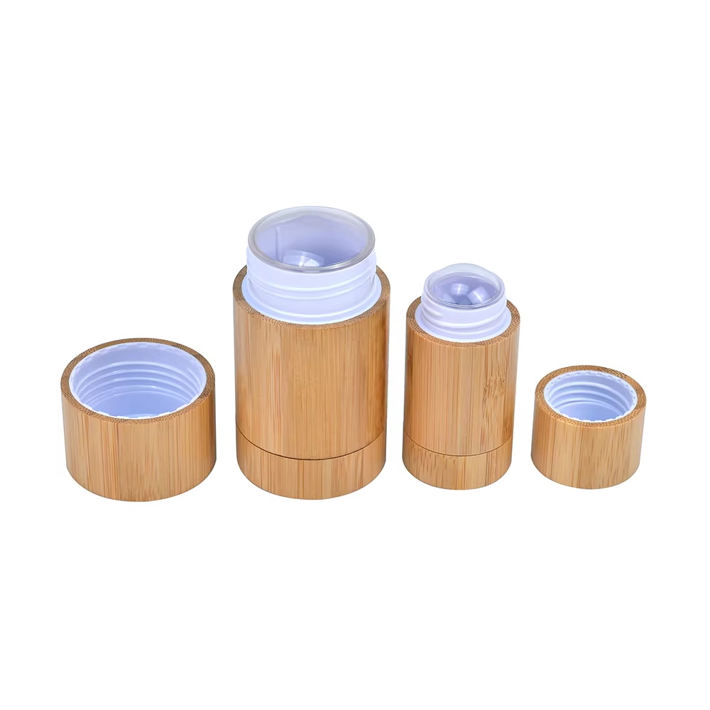 Runde Twist-Up-Salbe-Deo-Tube aus Bambus