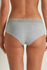 Grey Sp&euml;tzekleeder Material fir Dammen Underwear