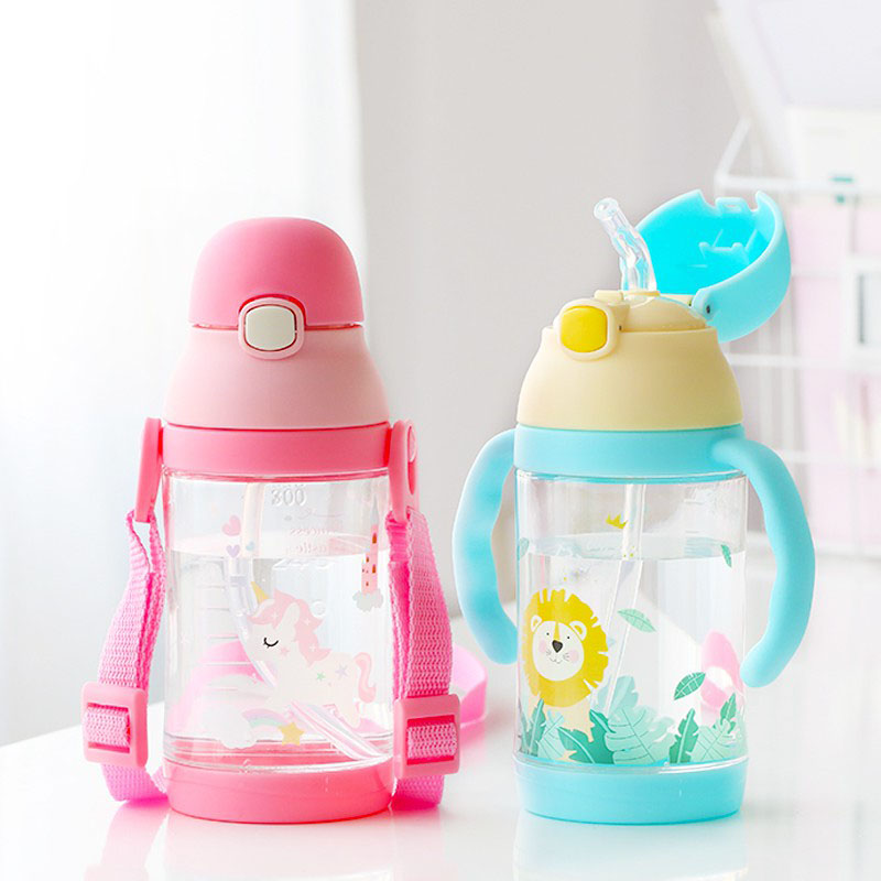 Toddler Tritan Cute Baby Cup Kids Children Learn Feeding Drinking Water ...