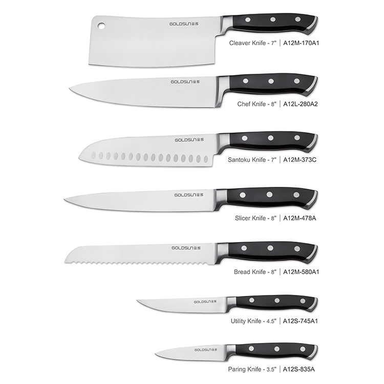 ensembles de couteaux de cuisine avec bloc noir