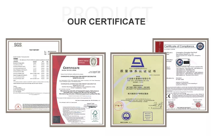 Certificate de panou de perete ignifug Polybett