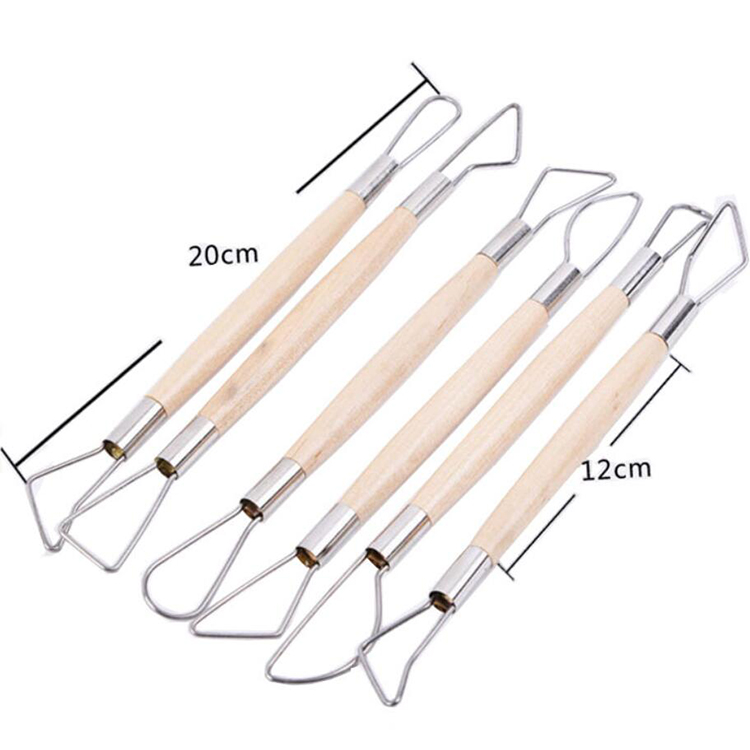 6pcs Double Ended Round Wire End Clay Modeling Tool Kit