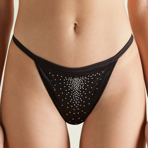 Llenceria sexy de set&iacute; amb strass per a dona 