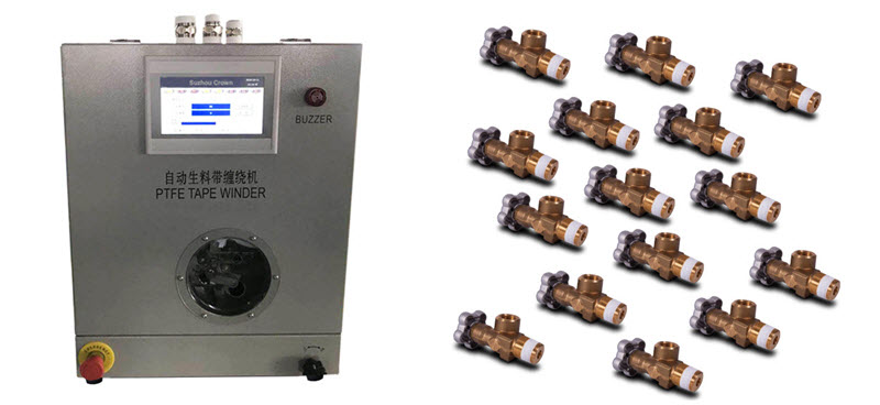 Pipe threads ptfe tape wrapping machine