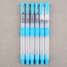 Push Long Barrel Water Brush Pens Set of 6 Assorted Tips Round and Flat