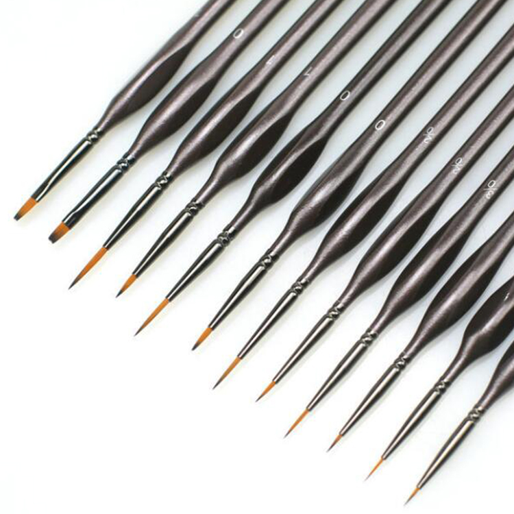 12 Pieces Fine Detail Paint Brush Miniature Painting Brushes Kit Mini Paints Brush Set