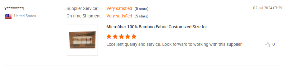 マイクロファイバー100％竹の生地