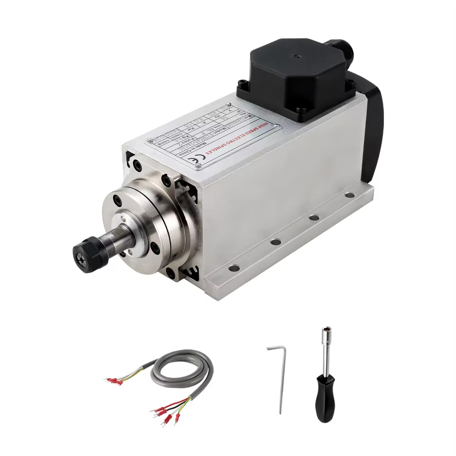 Moteur de broche refroidi par l'air