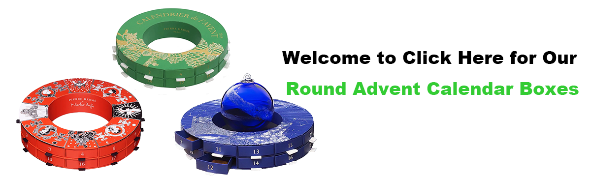 Runde adventskalenderbokser