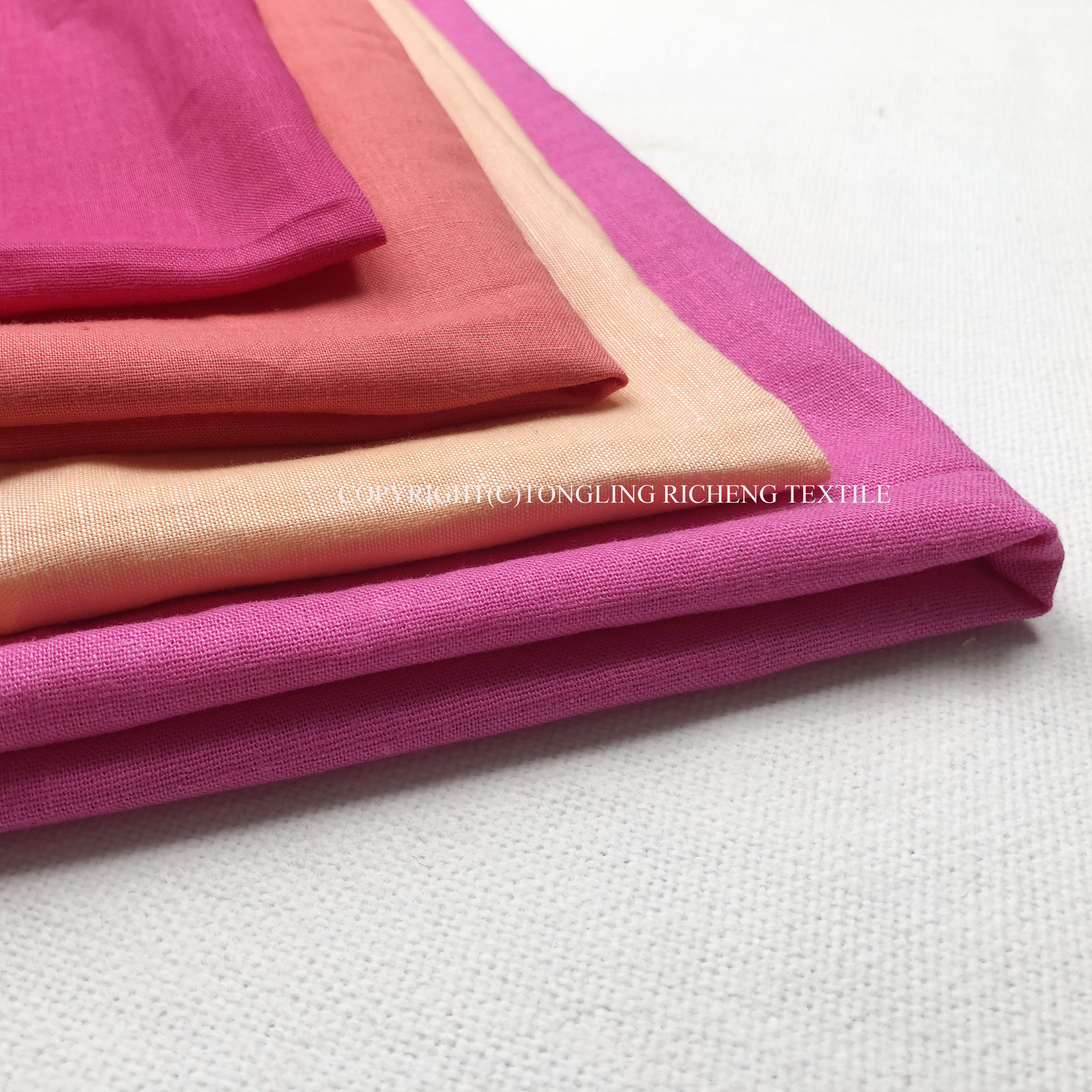 pure linen solid fabric