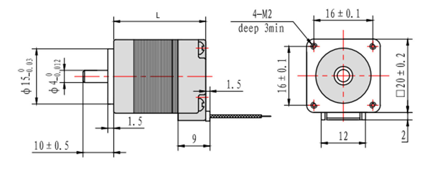 nema 8 stepper motor dimension