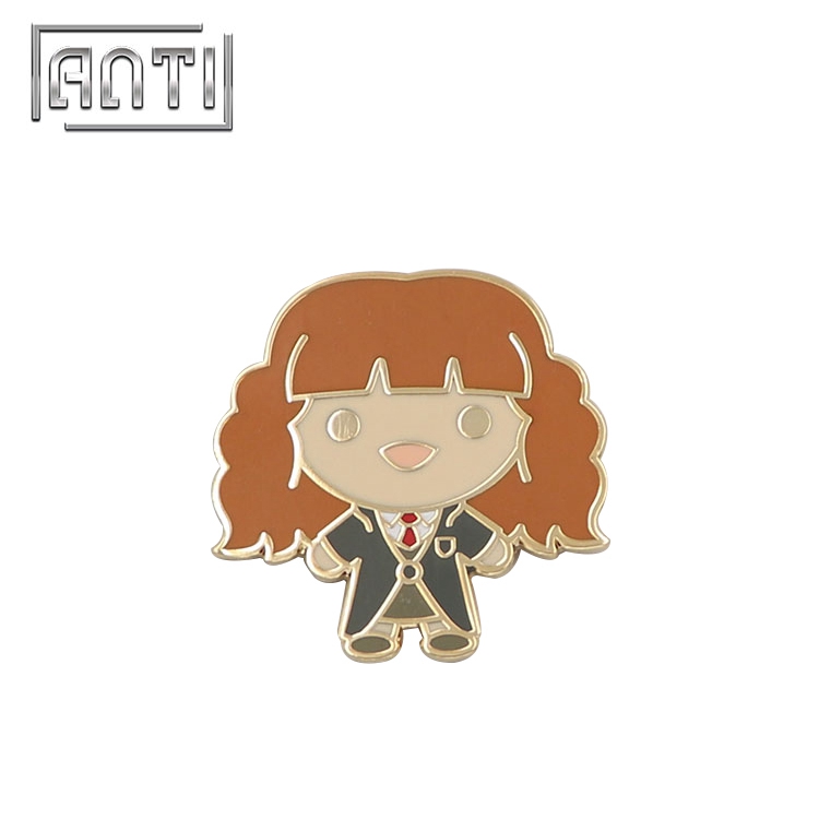 Cartoon School Girl Badge Enamel Pins Cute Lapel Pin from China ...