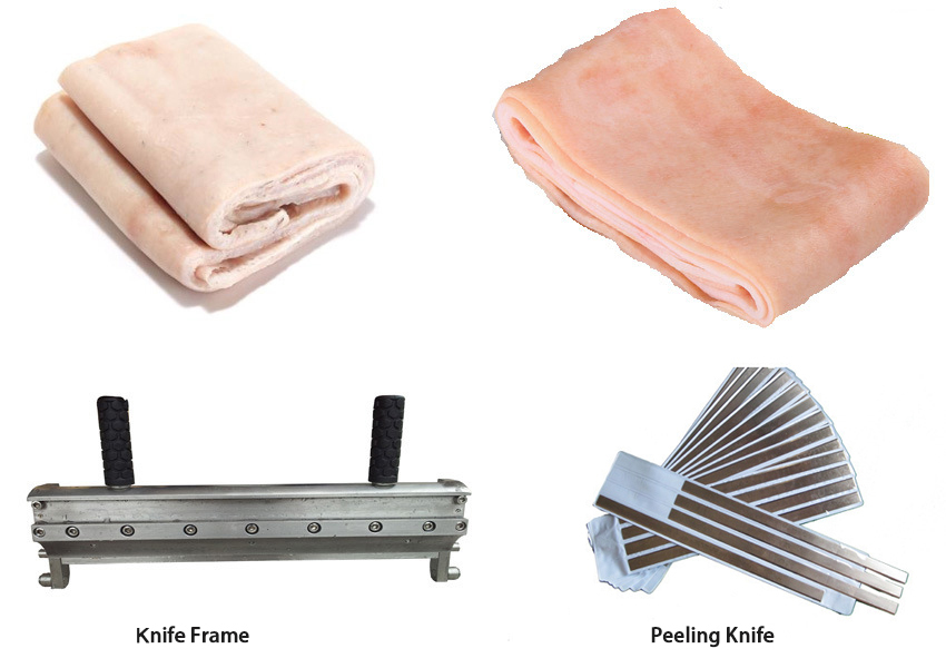 Pork skinner machine