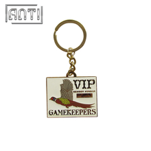 Durable Rectangle Shaped Keyring Personalized Metal Keychains VIP Member Number 