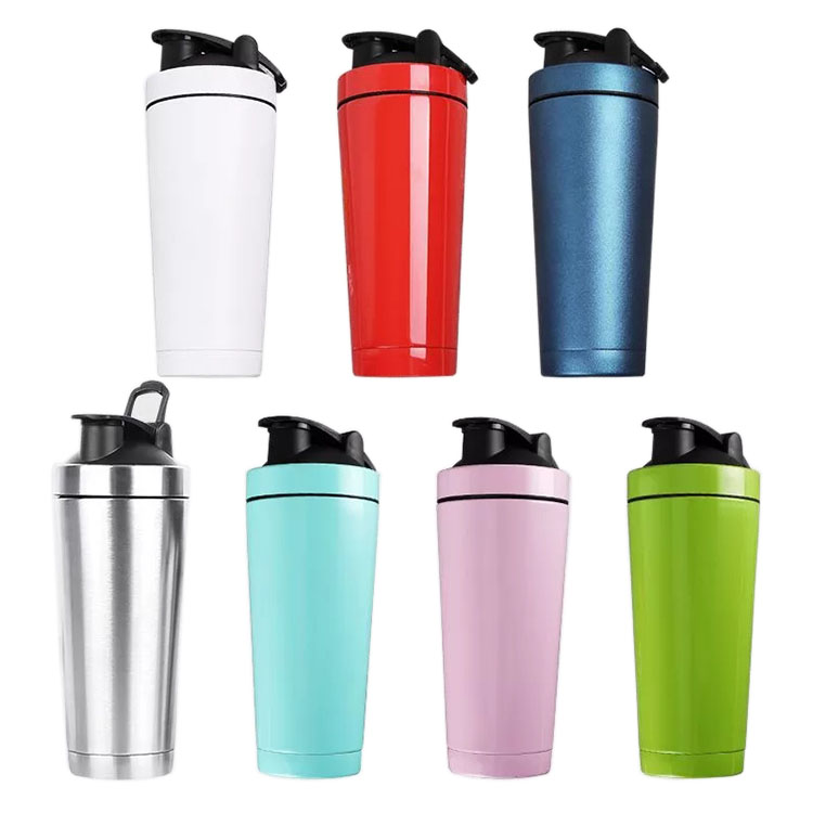 500ml 750ml Promotional Colored Stainless Steel Insulation Thermos Shaker Bottle with Lid