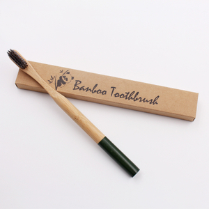Бамбуковая зубная щетка с круглой ручкой