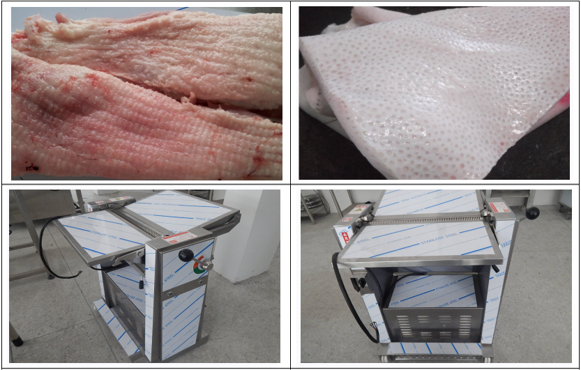 Pork skinner machine